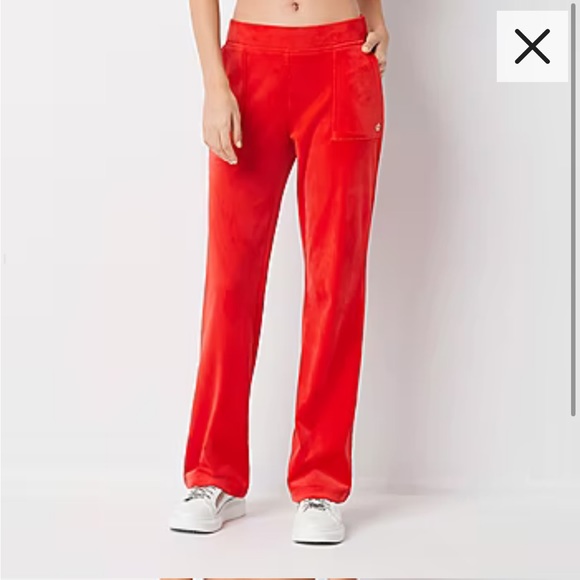Juicy Couture Pants - Juicy couture mid rise red velour pull on pants